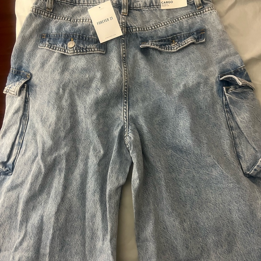 Forever 21 jean cargo pants